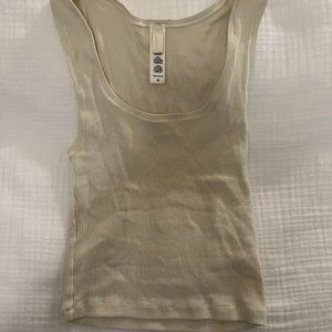 Skims Cotton Rib Tank - Bone - XS